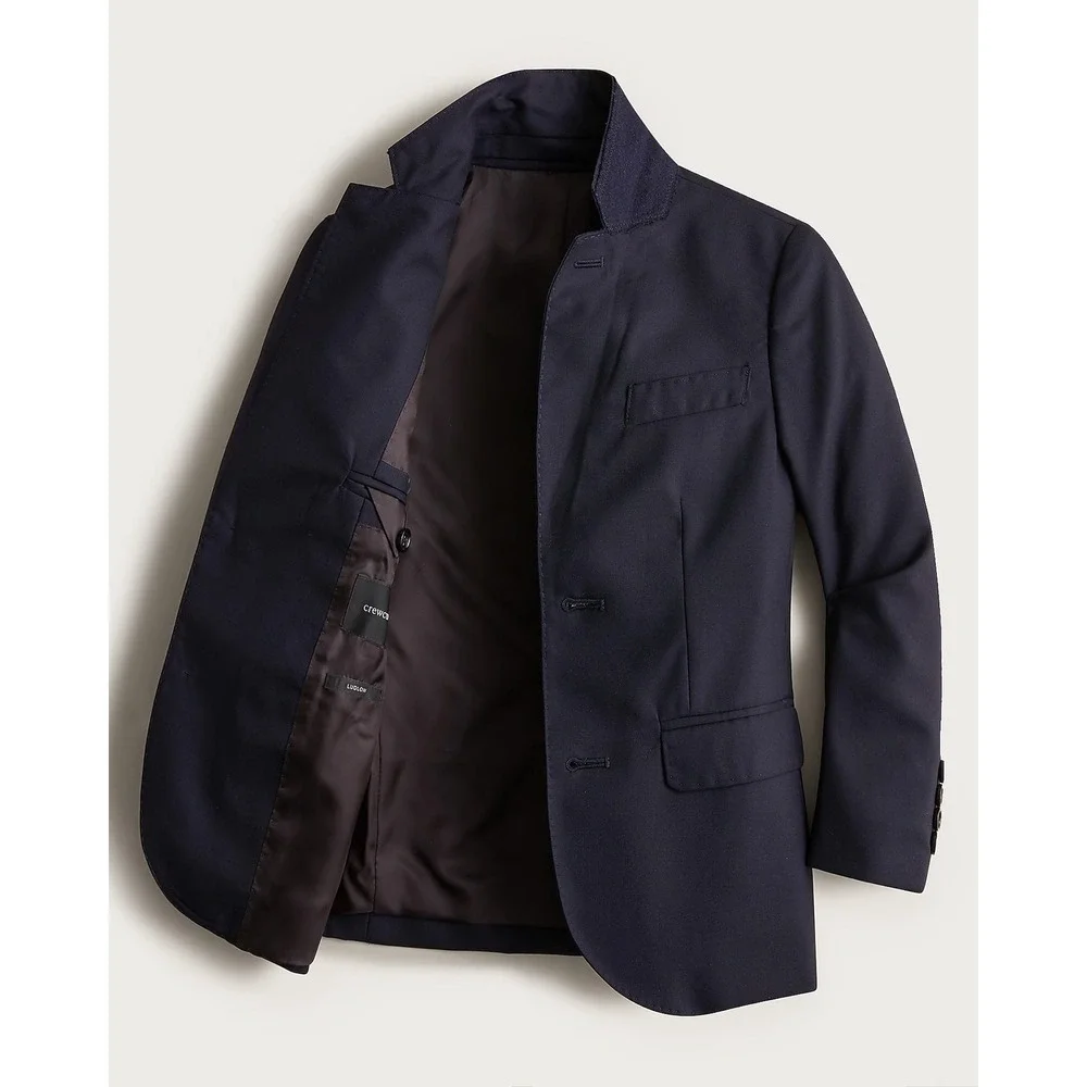 Crewcuts Boys Size 12 Ludlow Blazer Navy Blue Loro Piana Wool Suit Jacket NEW